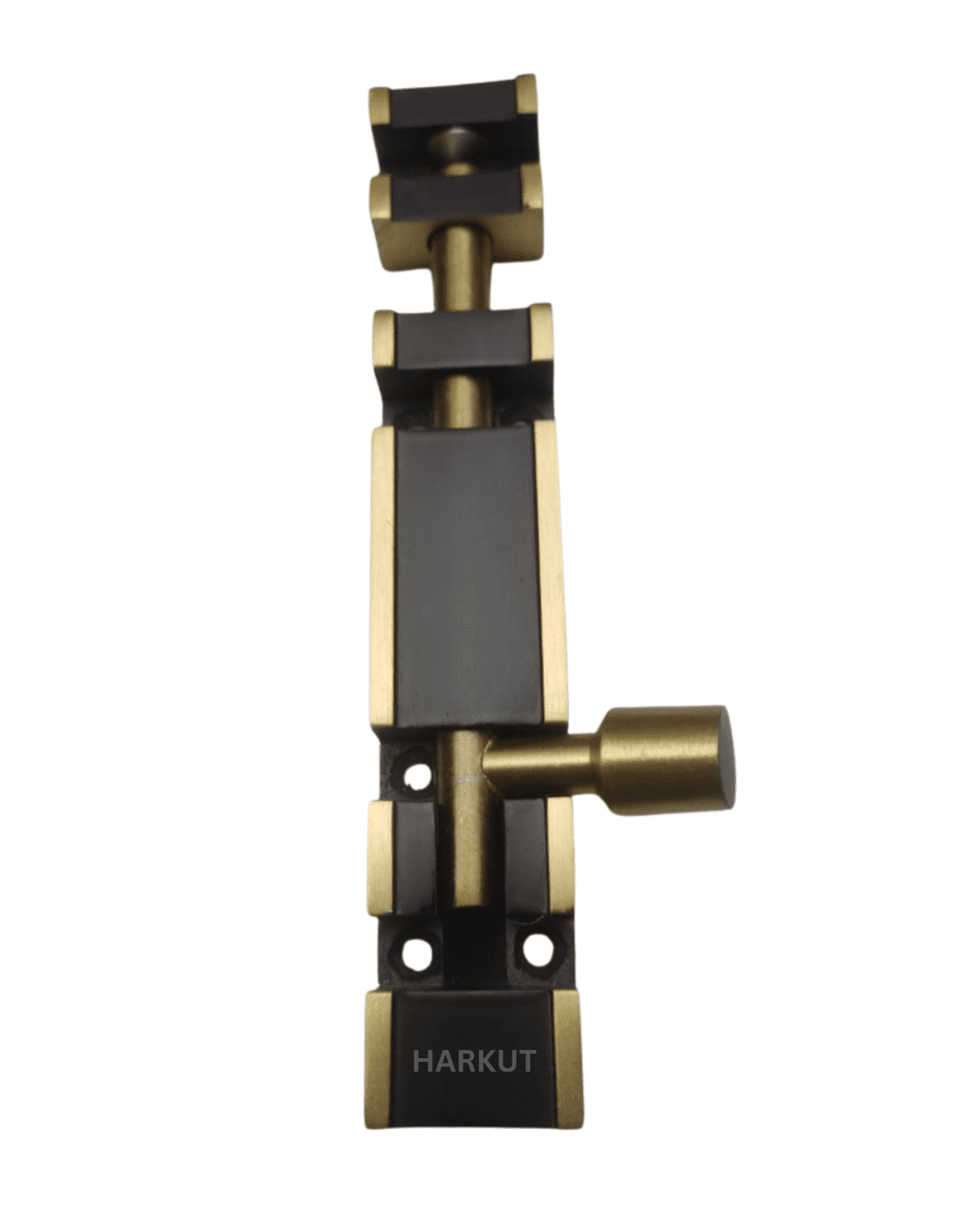 Aluminium Tower Bolt Flat Square Gold & Black Finish