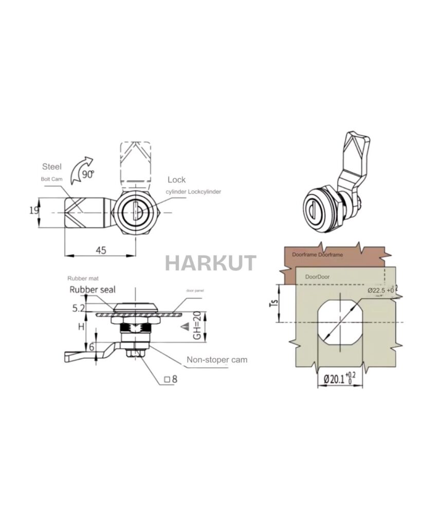 Premium Panel Lock for Electrical & Industrial Applications